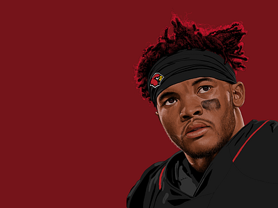 Kyler Murray arizona arizona cardinals cardinals football illustration ipad kyler murray nfl portrait procreate quarterback rookie of the year