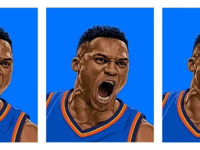 Thunder Russ basketball houston houston rockets illustraion ipad nba oklahoma city oklahoma city thunder portrait procreate rockets russell westbrook thunder