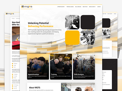MGTS website design branding business design engineering homepage design logo navigation ui ux web design