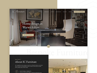 IC Furniture website design animation branding design homepage design web design