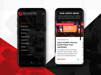 Chakray.com - mobile design business design homepage design interface iot mobile nav navigation ui ux web design
