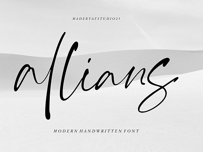 allians - Modern Handwritten Font.