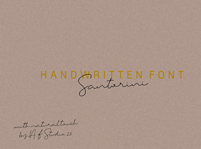 Santorini - Handwritten Font with Natural Touch canva font cricut font digital font name card font signature