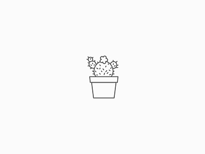 Cactus Pot Icon cacti cactus desert flower garden gardening houseplant icon illustration leaf logo minimalist modern nature outline plant pot potted succulent vector