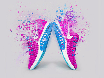 Nike Running Shoes burst design motion nike photography photoshop running shoes shatter