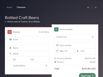 Spaces.pe - Checkout Rebound billing checkout clean form input item modal overlay payment product responsive window