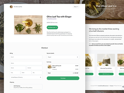Spaces - One Step Checkout billing checkout form header landing page payment product shipping spaces