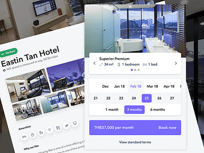 Nomad Rental - Booking Flow Redesign booking button calendar cards form hotel invitation listing mobile responsive ui ux