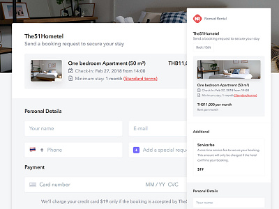 Booking Request Redesign - Nomad Rental