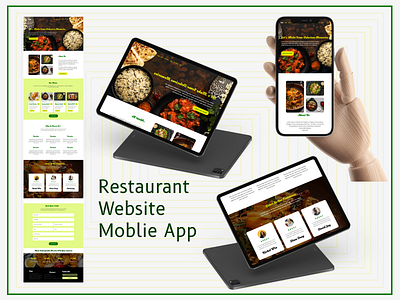 Restaurant Web/Mobile app app branding design digitaldesign figma figmadesign graphic design illustration landingpage minimal moblie app prototype ui uiux website