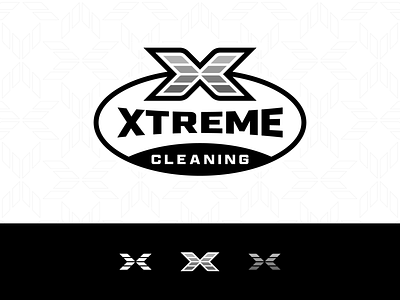 Xtreme Cleaning aggressive angled automotive branding cleaning criss cross flat design geometric letter logo logo design minimal monogram pressure washing thick lines x