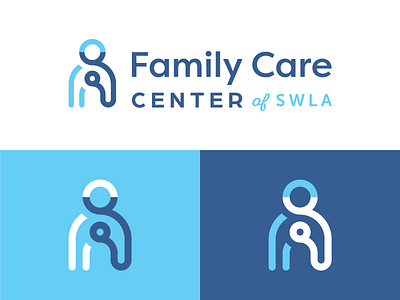 Family Care Center of SWLA branding care child clean clinic design doctor family flat design geometric health logo logo design medical minimal