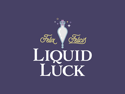 Felix Felicis | Liquid Luck badge clean fan art flat flat design flat logo harry potter hogsmeade hogwarts icon logo design modern potion pottermore simple wizard wizarding world