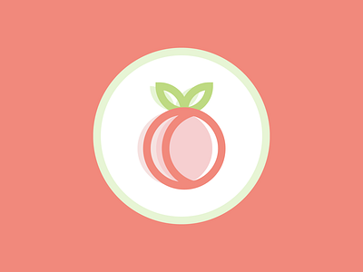 Feeling peachy brand identity brand logo branding colorful concept cute flat flat logo fruit geometric icon iconography isometric light logo logo design peach soft vector