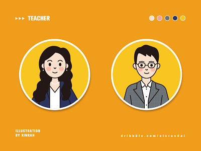 Teacher icon illustration