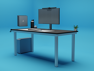 Minimal desk setup - 3D illustration 3d 3ddesk 3dmodelling blender blender3d design desk illustration desk setup desksetup desksetup3d desksetupillustration diorama gamingsetup illustration lowpoly minimal minimal3d workstation
