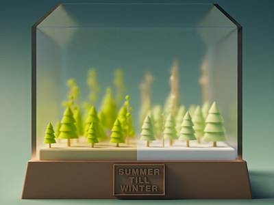Summer Till Winter - Lowpoly 3D Artwork ☀️❄️