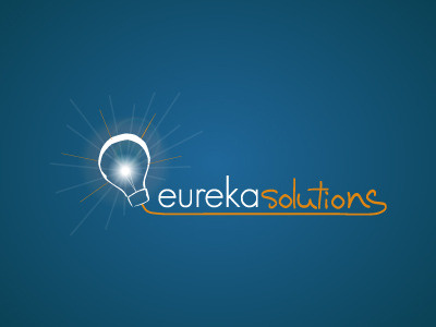 Eureka Solutions graphic design life coach lightbulb logo design
