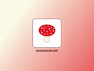 #dailyui005 mushroom app app challenge daily dailyui design figma five icons mushroom pen red tools uxui