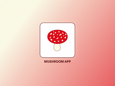 #dailyui005 mushroom app app challenge daily dailyui design figma five icons mushroom pen red tools uxui