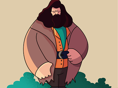 Rúbeo Hagrid dribbble hagrid harrypotter hp illustration