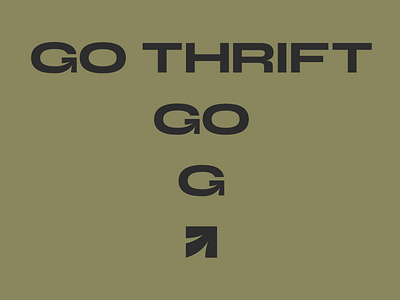 Go Thrift Logo brand green icon identity illustrator khaki logo responsive vector wordmark