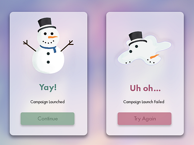 Flash Message - Success/Error christmas dailyui error holidays message snowman success