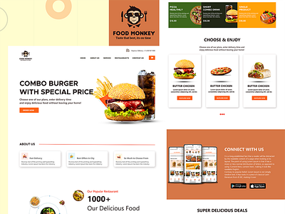 Food Monkey design graphic design illustration ui