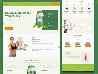 Weight Loss Supplements Product Landing Pages