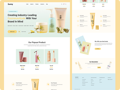 Cosmetics And Beauty Landing Pages Design