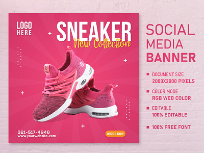 Sneaker Social Media Banner