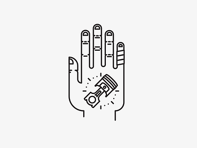 Motor-hand agent hand illustration motor motorcycle