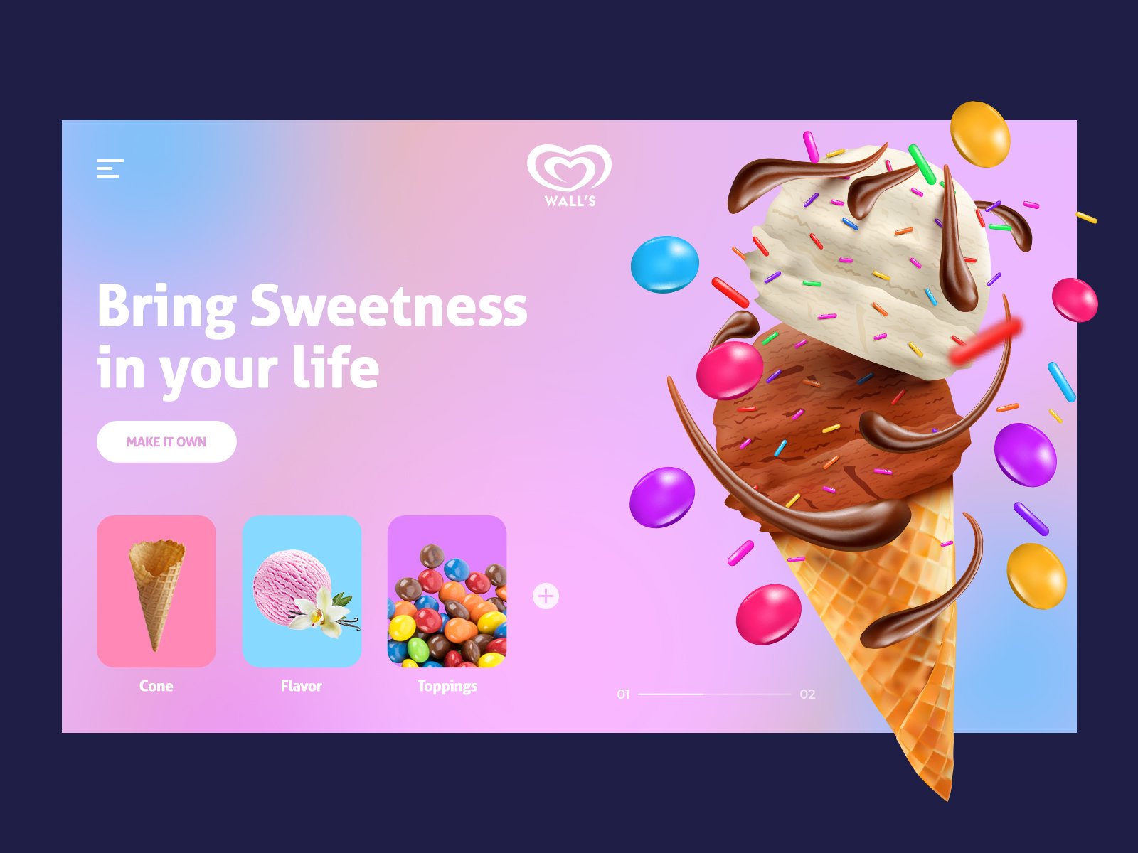 Wall's Ice Cream Banner by Ronak Panchal on Dribbble
