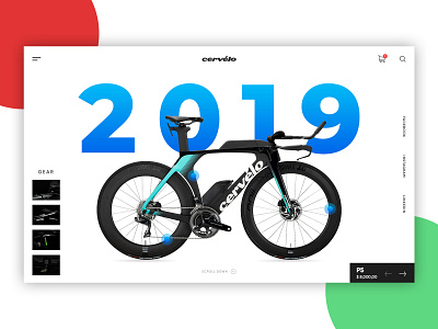 Cervelo bike bicycle bike bubble cycle design flat gradient homepage minimal slide sliders typographic typography uiux