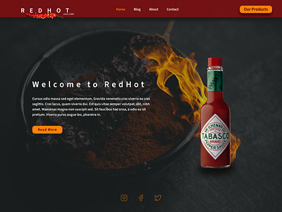 Landing Page for a Hot Sauce brand 003 app branding dailyui design graphic design logo ui ux