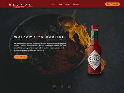 Landing Page for a Hot Sauce brand