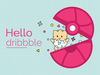 Hello Dribbble debut pokemon togepi