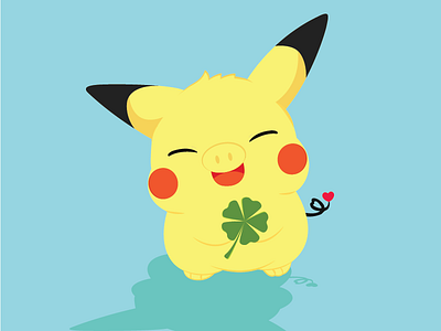 PikaPig 4 leaves pig pikachu pokemon