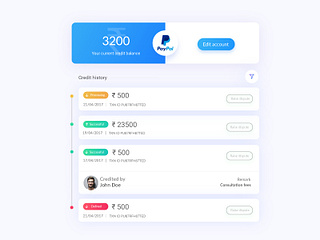 Payment History UI by UxdSat® on Dribbble