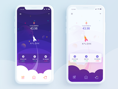 Crypto currency trading app crypto currency dashboard illustration ios landing market rocket trading ui ux