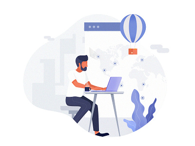 Dropshipping Illustration blue dropshipping illustration location logistic men with laptop shipping