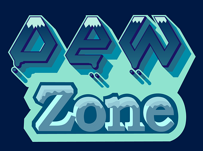 Dew Zone design graphic design illustration logo typography