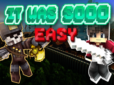 Minecraft gaming thumbnail design graphic design illustration thumbnail