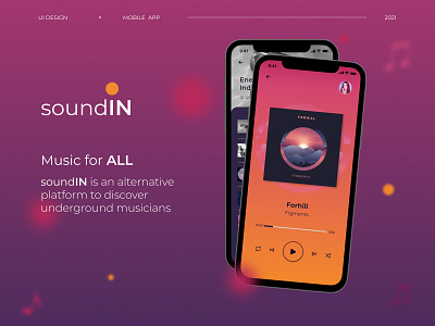 soundIN - UI Design mobile app app case study design mobile mobile app design mobile application mobileapp music app product design ui ux ux design