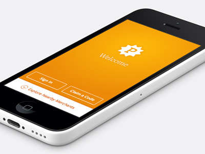 Perka Welcome Screen launch screen sign in ios