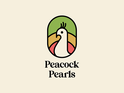 Peacock Pearls Logo branding design graphic design illustration logo logo design typography