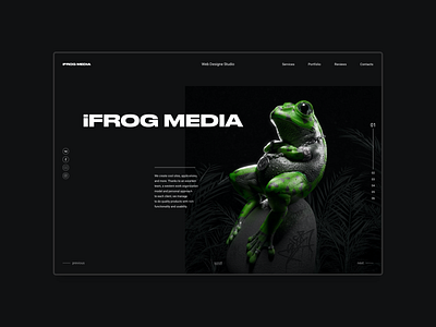 iFrog media | website concept for web studio clean design clean ui media minimal minimalism minimalistic ui ui design uidesign ux ux ui ux design uxdesign uxui web webdesign website веб веб дизайн веб сайт