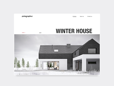 Potegraphics architecture studio | portfolio page concept clean design minimal ui ui design uidesign ux ux design web webdesign website