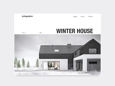 Potegraphics architecture studio | portfolio page concept