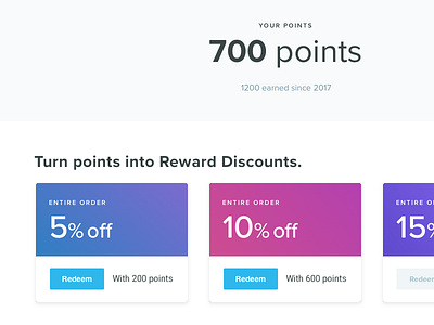 Rewards Dashboard dashboard discount product design rewards ui wallet web